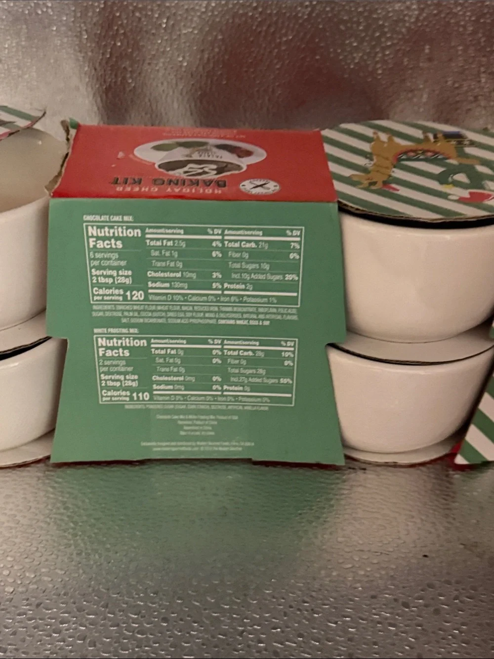 Holiday Cheer Baking Kit 4 Festive Ramekins for making treats in one bowl
